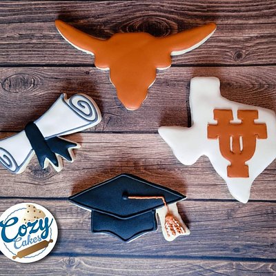 Graduation Iced Sugar Cookies (Dozen)