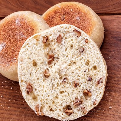 Maple Pecan Sourdough English Muffins