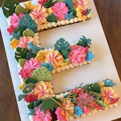 15” Single Layer Number/Letter Cookie Cake 