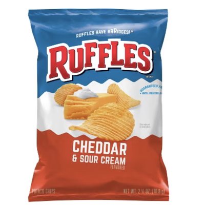 2 bags of ruffles 