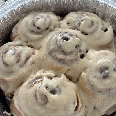 6 Honey Butter Cinnamon Rolls Organic Sourdough