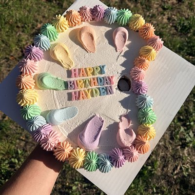 Cookie Cake with American Buttercream Icing 