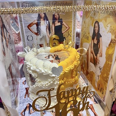 6inch 3 Layer  Heart Cake Selfie Glam Box & Selfie Board 