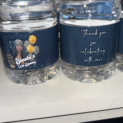 Water bottles Labels 