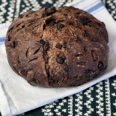 Double Chocolate Espresso Sourdough Loaf: Round Loaf