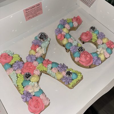 Two Letters Cake - Single Layer (Pickup Only)