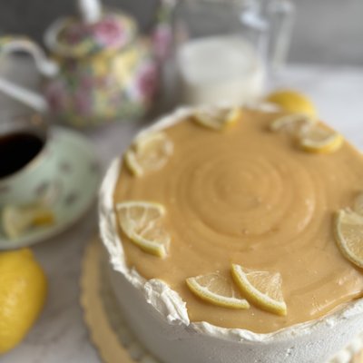 Lemon Curd Cake 🍋