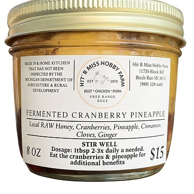 Fermented Cranberry Pineapple Syrup (16oz)