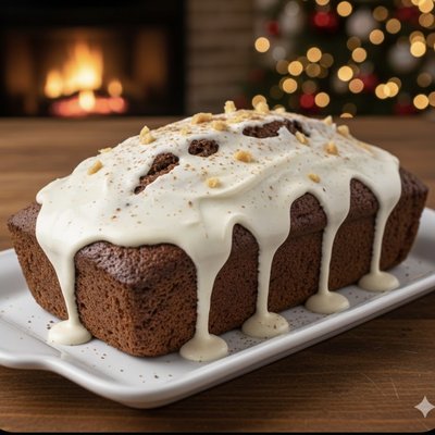 Gingerbread Loaf With Cream Cheese Icing 