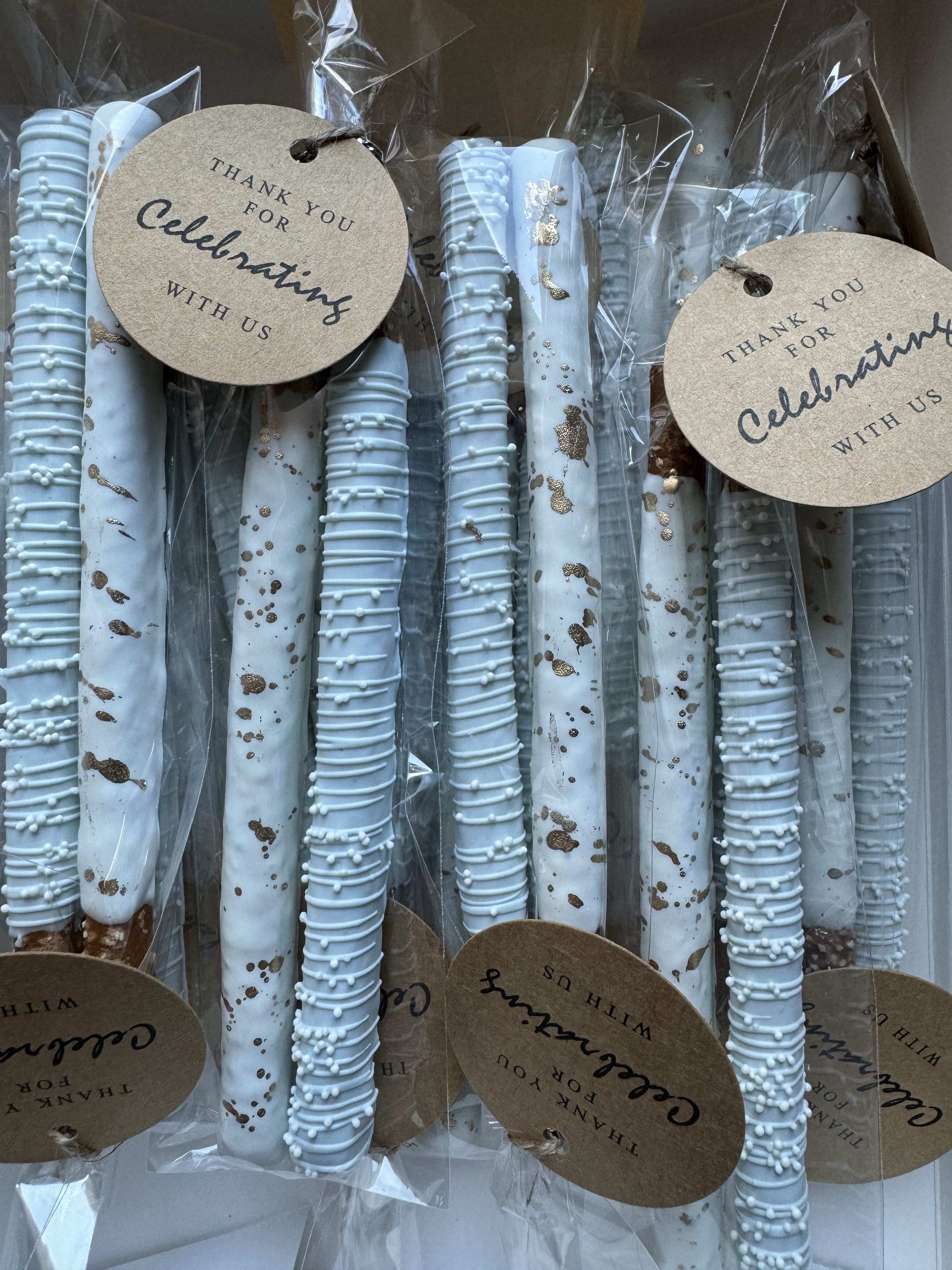Chocolate Covered Pretzel Favors 