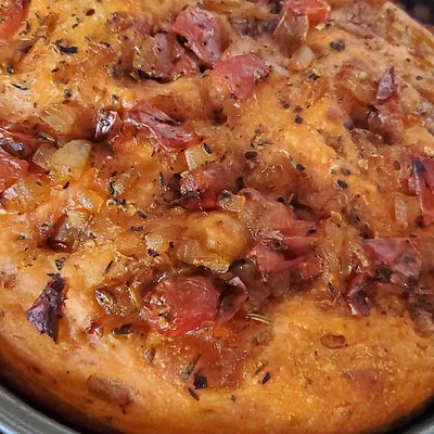Foccacia, Tomato & Onion  Sourdough Focaccia