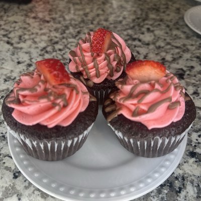 Chocolate covered Strawberry Cupcake