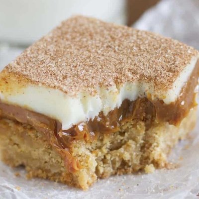 Caramel Snickerdoodle Bars