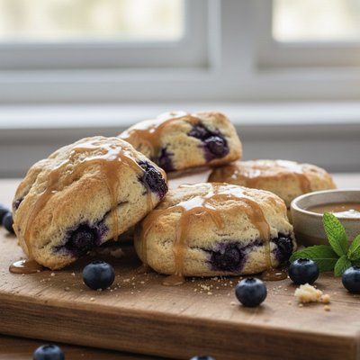 Blueberry Sourdough Scones