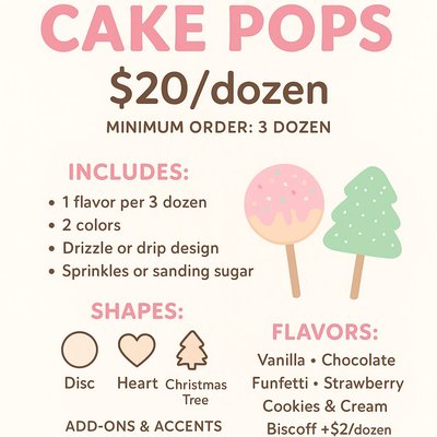 Dozen Mini cake pops