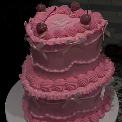 2 Tier Heart Cake 