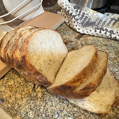 Roasted Garlic & Cheddar Sourdough Bread 