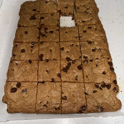 Semi Sweet Chocolate Chip Cookie Bar