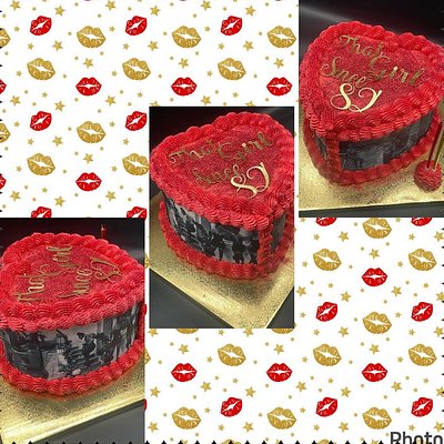 Custom 8" Heart cake 