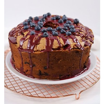 Mile High Lemon Blueberry Pound Cake