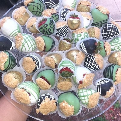 Small Colored Strawberry Platter