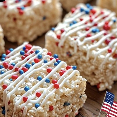 Patriotic Rice Krispies 