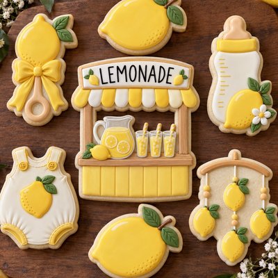 Lemonade Baby Shower Cookie Set