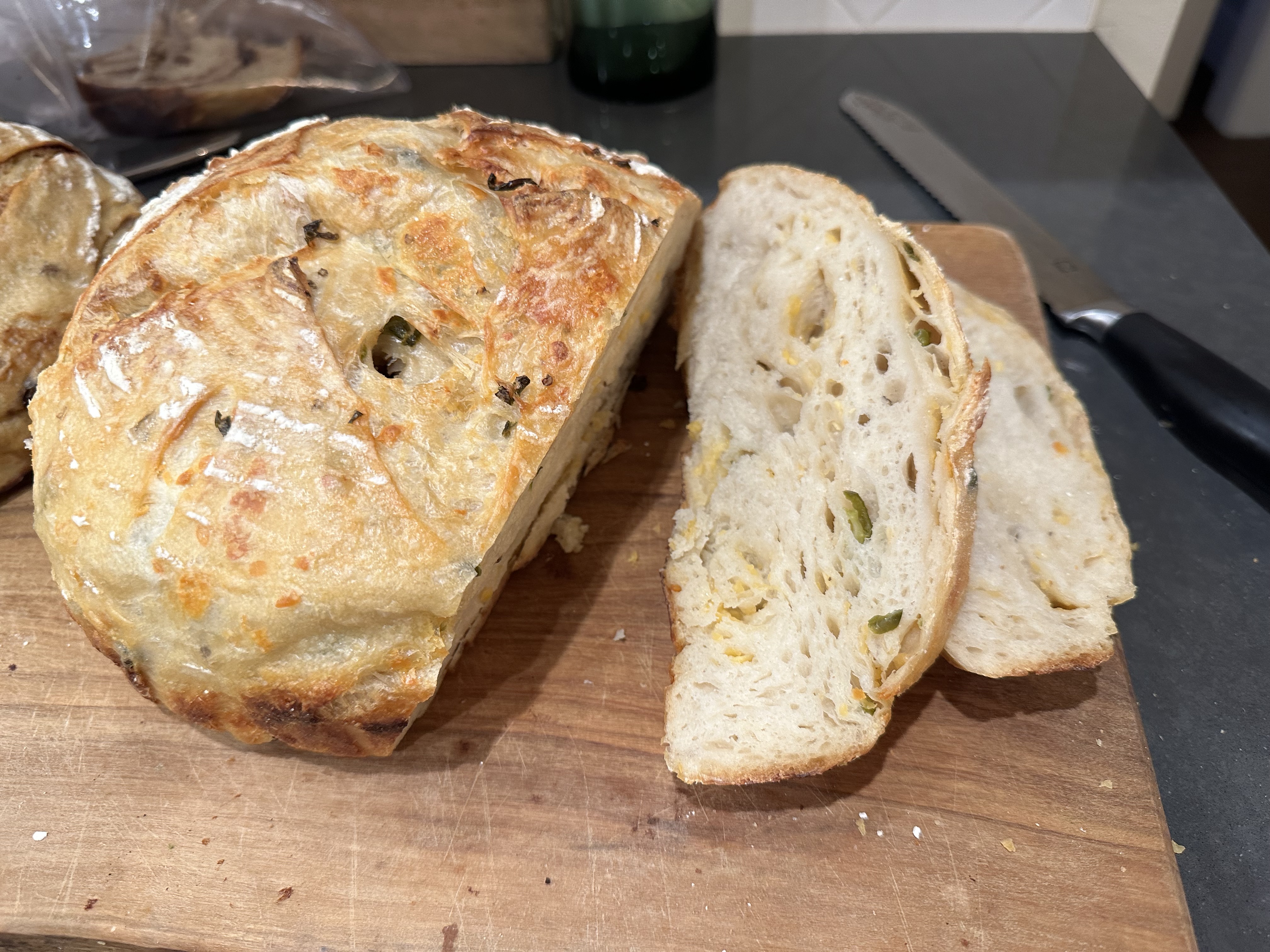 Jalapeño Cheddar Sourdough Round