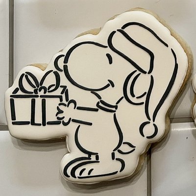 PYO Single Sugar Cookie - Snoopy With A Present 
