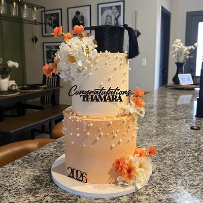 Regular Tiered Cake: 6 in + 8 in (Round Shaped)