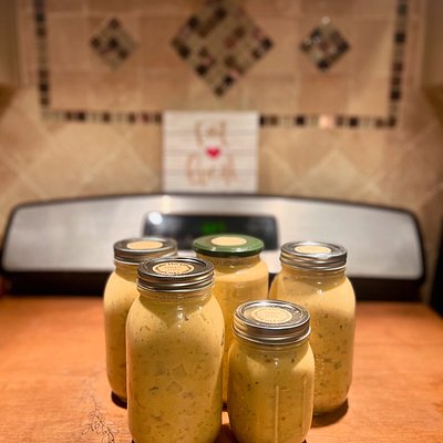 Creamy Poblano Soup (Italian Turkey Sausage or Chicken}