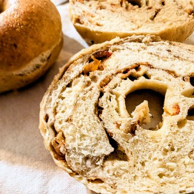 Cinnamon Apple Sourdough Bagel