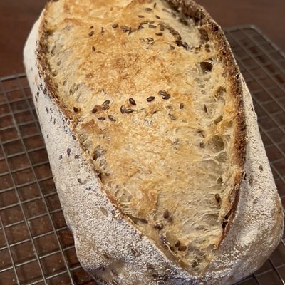 Whole Wheat And Flax Seed Sourdough 