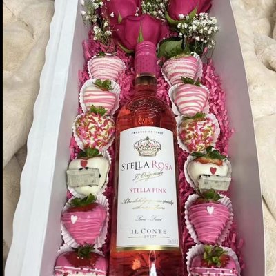 Wine Box With Treats/Flowers