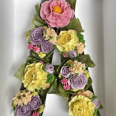 Custom Monogram & Number Cupcake Box