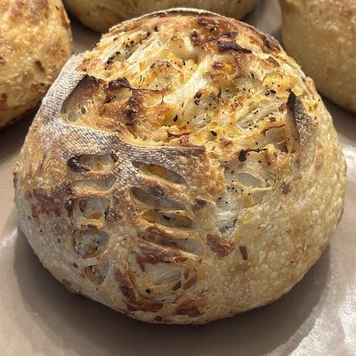 Sourdough Everything Bagel & Cheddar Artisan Loaf 