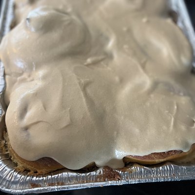 Sourdough Pumpkin Cinnamon Rolls With Cinnamon, Brown Sugar And Butter Filling And Maple Glaze Frosting 