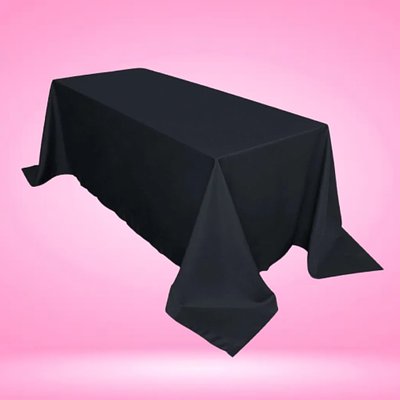 Black Rectangular Tablecloth 