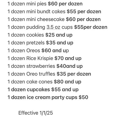 Treat Menu