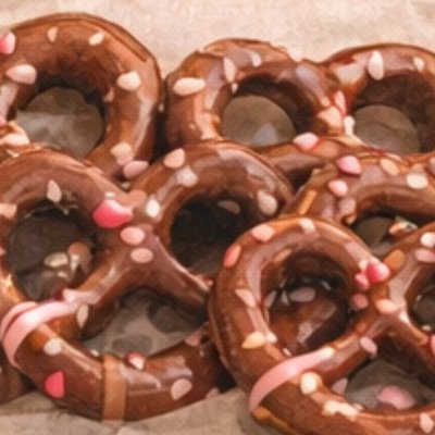 Valentines Special: 4 Chocolate Covered Pretzels 