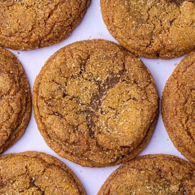 Chewy Sourdough Ginger Molasses Cookies