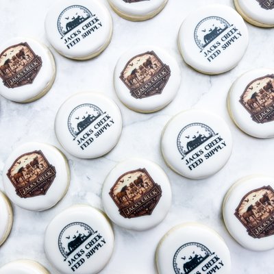 3 Inch Printed Logo Cookies- Not Dye Free