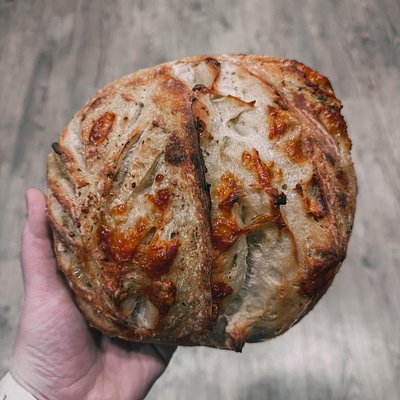 Garlic & Herb Parmesan Sourdough Bread 