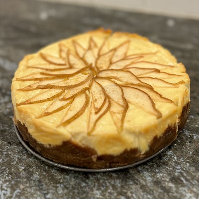 9” Ginger Pear Cheesecake (Serves 12-20)