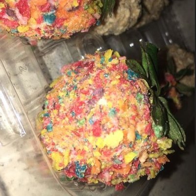6 Fruity Pebble Chocolate Covered Strawberries 