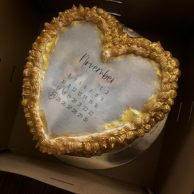 8” Heart Burn Away Cake 