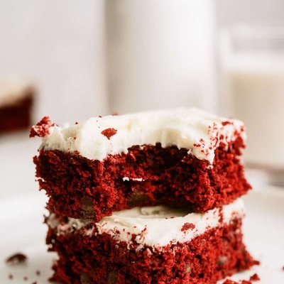 White Chocolate Red Velvet Brownies