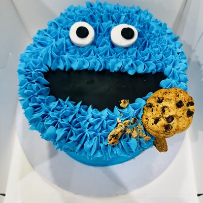 8” Cookie Monster Round Cake 