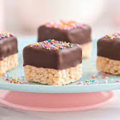 Chocolate Dipped Rice Crispy Treats