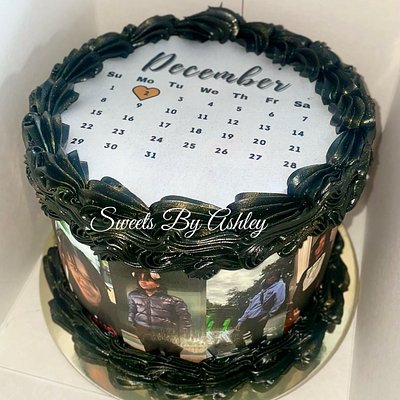 Round Photo Wrap Burn Cake